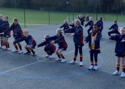 Netball warm up at Manor House